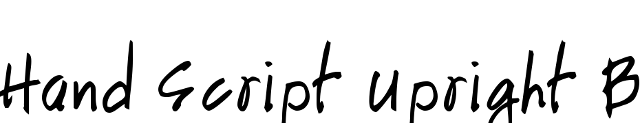 Hand Script Upright Bold cкачати шрифт безкоштовно